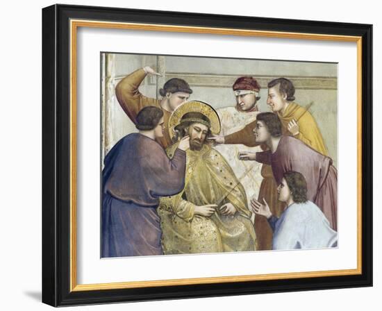 Flagellation of Christ, Detail from Life and Passion of Christ, 1303-1305-Giotto di Bondone-Framed Giclee Print