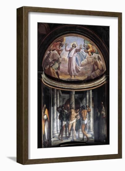Flagellation of Jesus and Ascension, 1517-1524-Sebastiano del Piombo-Framed Giclee Print