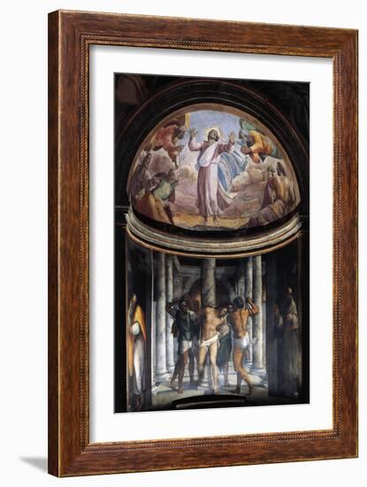 Flagellation of Jesus and Ascension, 1517-1524-Sebastiano del Piombo-Framed Giclee Print