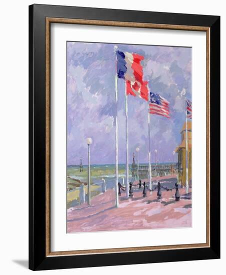 Flags at Courseulles, Normandy-Sarah Butterfield-Framed Giclee Print