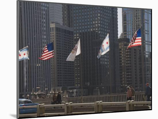 Flags, Chicago, Illinois, United States of America, North America-Robert Harding-Mounted Photographic Print