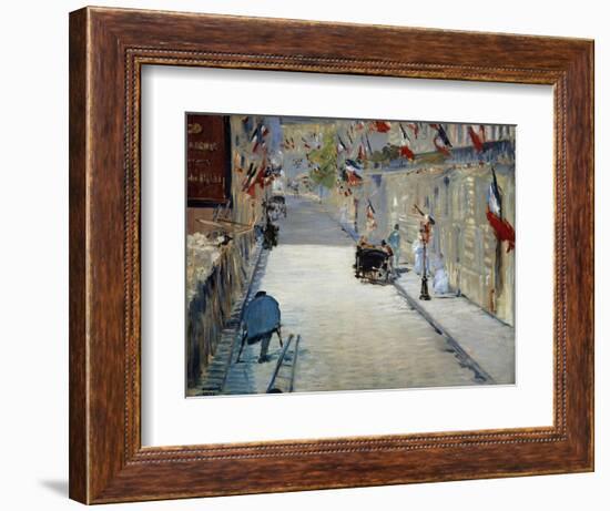 Flags in Mosnier Street-Edouard Manet-Framed Giclee Print