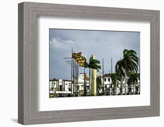 Flags Link Getsemani with El Centro Districts of Cartagena, Colombia-Jerry Ginsberg-Framed Photographic Print