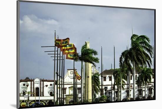 Flags Link Getsemani with El Centro Districts of Cartagena, Colombia-Jerry Ginsberg-Mounted Photographic Print
