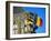 Flags of Belgium on the Right, Flanders in the Center on the Town Hall of Ghent, Flanders, Belgium-Richard Ashworth-Framed Photographic Print