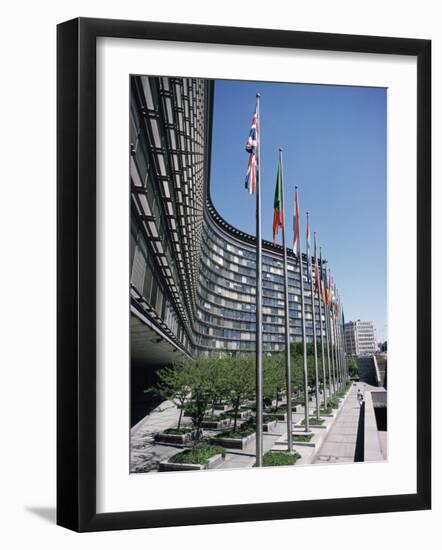 Flags of Eu Member Countries, Brussels, Belgium-Julian Pottage-Framed Photographic Print