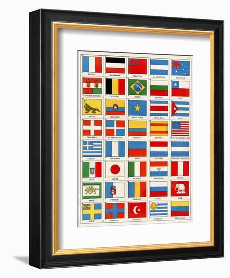 Flags of Forty Countries About 1890-null-Framed Giclee Print