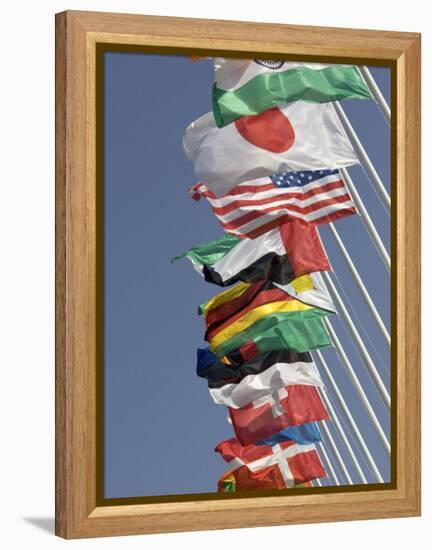 Flags of the Nations, Athens, Greece-Paul Sutton-Framed Premier Image Canvas