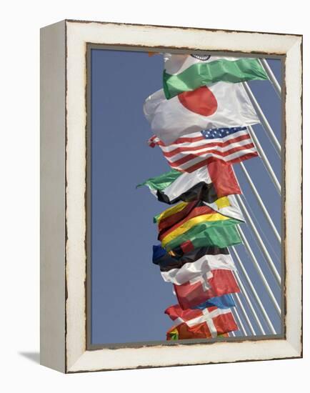 Flags of the Nations, Athens, Greece-Paul Sutton-Framed Premier Image Canvas