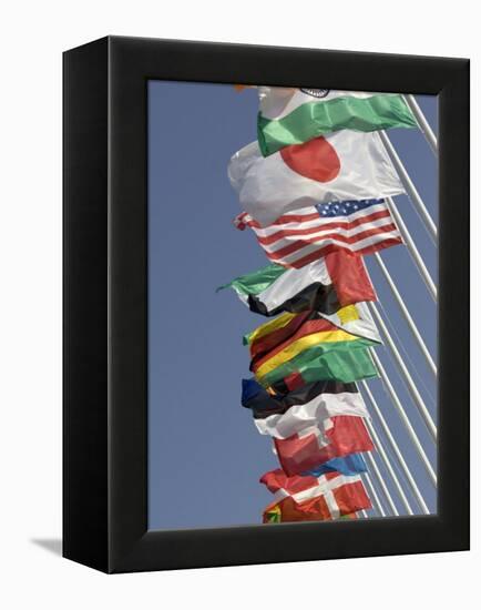 Flags of the Nations, Athens, Greece-Paul Sutton-Framed Premier Image Canvas