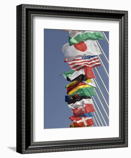 Flags of the Nations, Athens, Greece-Paul Sutton-Framed Photographic Print