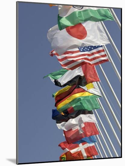 Flags of the Nations, Athens, Greece-Paul Sutton-Mounted Photographic Print