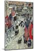 Flags on 57th Street, Winter 1918-Childe Hassam-Mounted Giclee Print