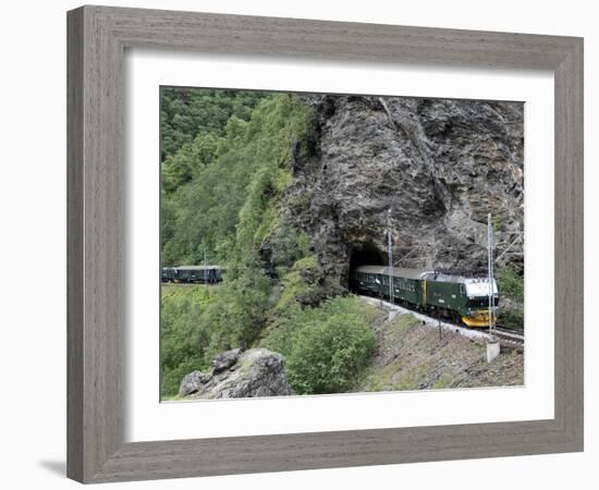 Flam Railway, Flam, Sogn Og Fjordane, Norway, Scandinavia, Europe-Hans Peter Merten-Framed Photographic Print