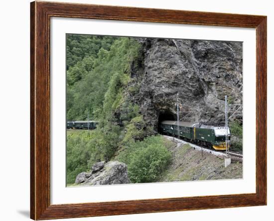 Flam Railway, Flam, Sogn Og Fjordane, Norway, Scandinavia, Europe-Hans Peter Merten-Framed Photographic Print