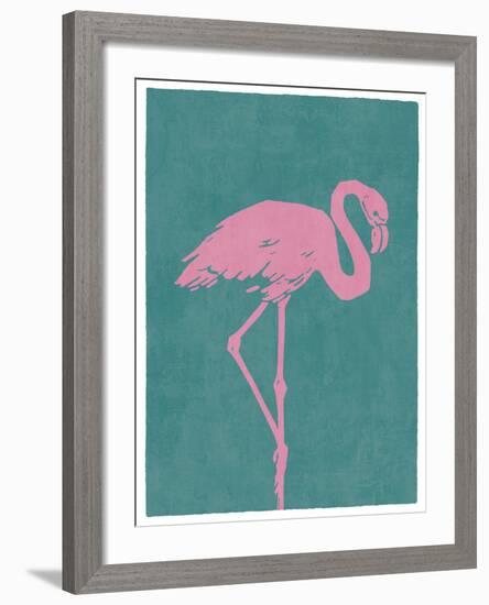 Flamboyant Flamingo-Clara Wells-Framed Giclee Print