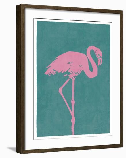 Flamboyant Flamingo-Clara Wells-Framed Giclee Print