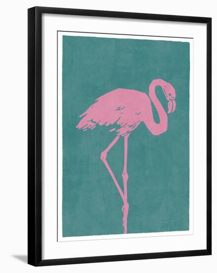 Flamboyant Flamingo-Clara Wells-Framed Giclee Print