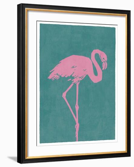 Flamboyant Flamingo-Clara Wells-Framed Giclee Print