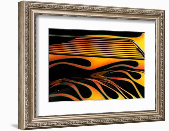 Flame detail of classic street rod, Street Rod Nationals, Louisville, Kentucky-Adam Jones-Framed Photographic Print