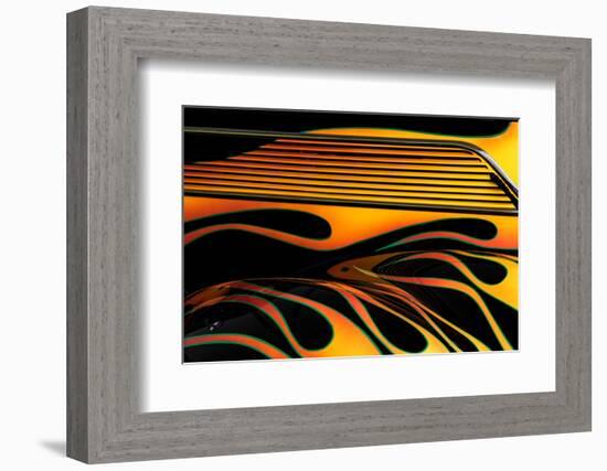 Flame detail of classic street rod, Street Rod Nationals, Louisville, Kentucky-Adam Jones-Framed Photographic Print