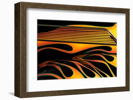 Flame detail of classic street rod, Street Rod Nationals, Louisville, Kentucky-Adam Jones-Framed Photographic Print