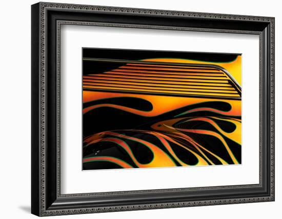 Flame detail of classic street rod, Street Rod Nationals, Louisville, Kentucky-Adam Jones-Framed Photographic Print