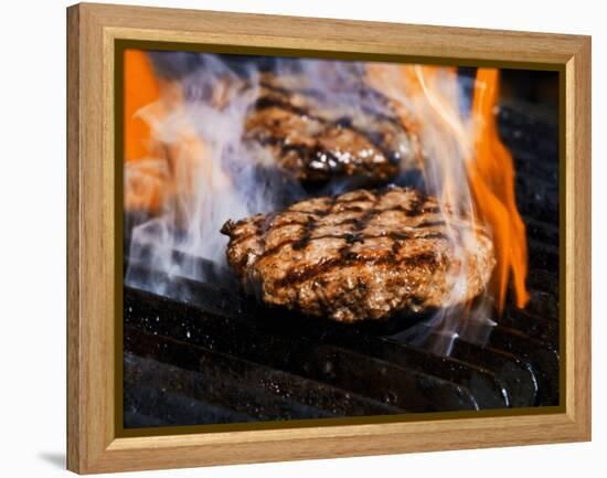 Flame Grilled Burgers on the Grill-Dean Sanderson-Framed Premier Image Canvas