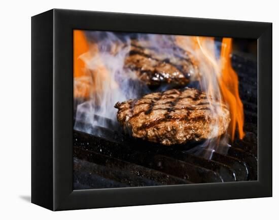 Flame Grilled Burgers on the Grill-Dean Sanderson-Framed Premier Image Canvas