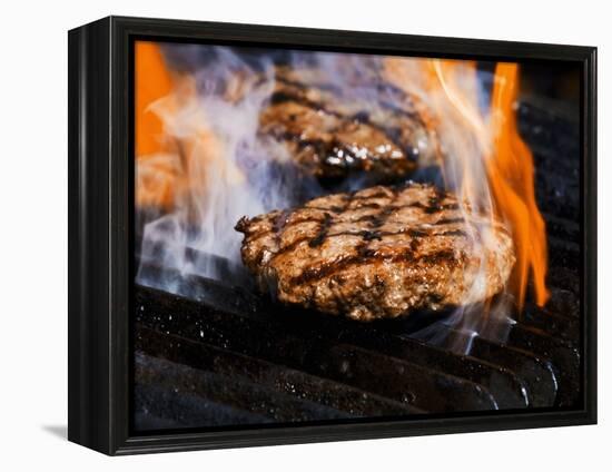 Flame Grilled Burgers on the Grill-Dean Sanderson-Framed Premier Image Canvas