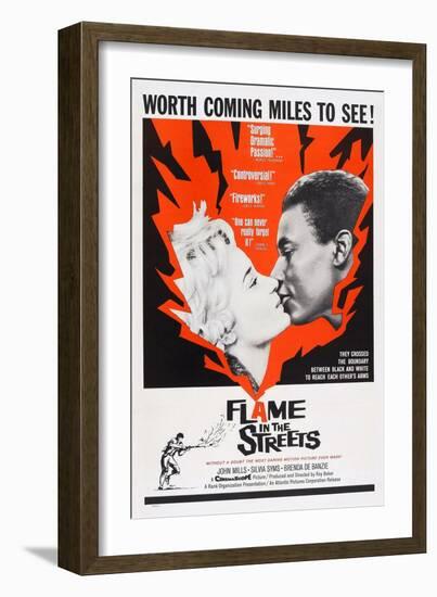 Flame in the Streets, Sylvia Syms, Johnny Sekka, 1961-null-Framed Art Print