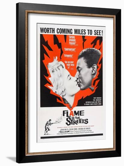 Flame in the Streets, Sylvia Syms, Johnny Sekka, 1961-null-Framed Art Print