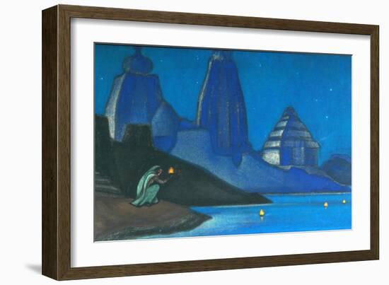 Flame of Happiness (Lights on the Gange), 1947-Nicholas Roerich-Framed Giclee Print