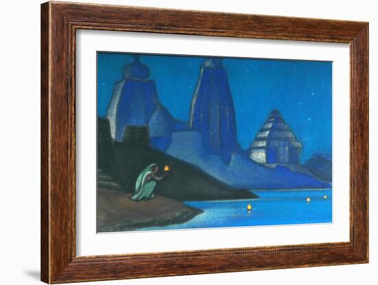 Flame of Happiness (Lights on the Gange), 1947-Nicholas Roerich-Framed Giclee Print