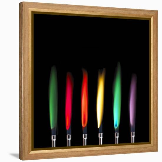 Flame Test Sequence-Science Photo Library-Framed Premier Image Canvas