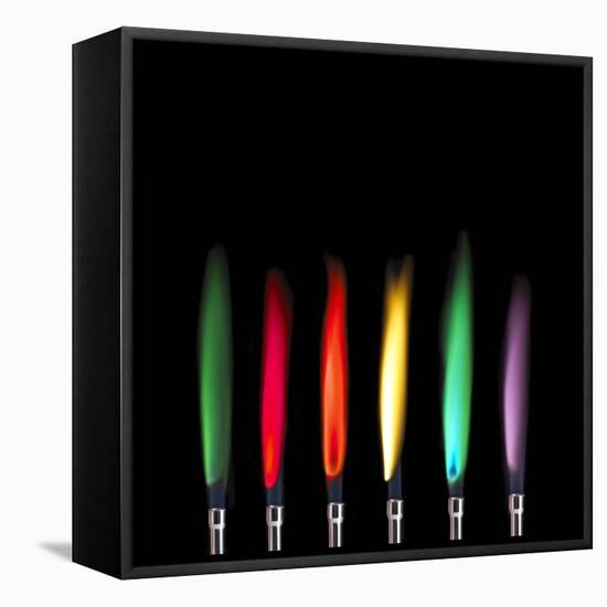 Flame Test Sequence-Science Photo Library-Framed Premier Image Canvas