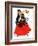 "Flamenco Dancer in Red,"March 14, 1936-R.J. Cavaliere-Framed Giclee Print