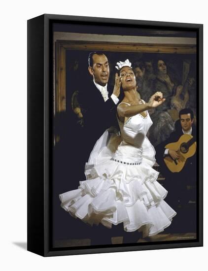 Flamenco Dancer Maria Albaicin Performing with Partner-Loomis Dean-Framed Premier Image Canvas