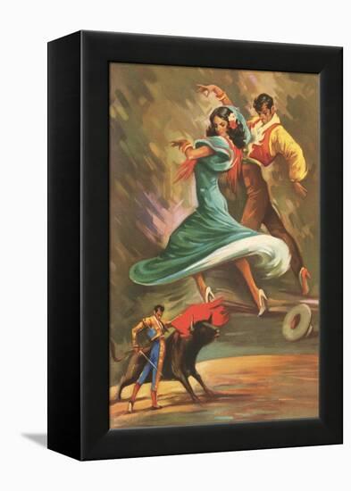 Flamenco Dancers and Bullfighter-null-Framed Stretched Canvas