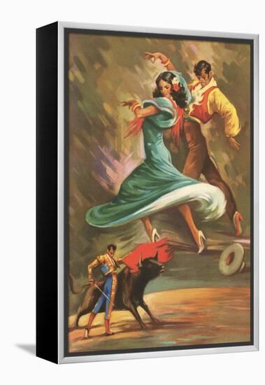 Flamenco Dancers and Bullfighter-null-Framed Stretched Canvas