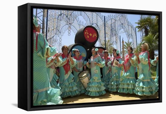 Flamenco Dancers, Feria Del Caballo in Jerez De La Frontera, Andalusia, Spain-Katja Kreder-Framed Premier Image Canvas