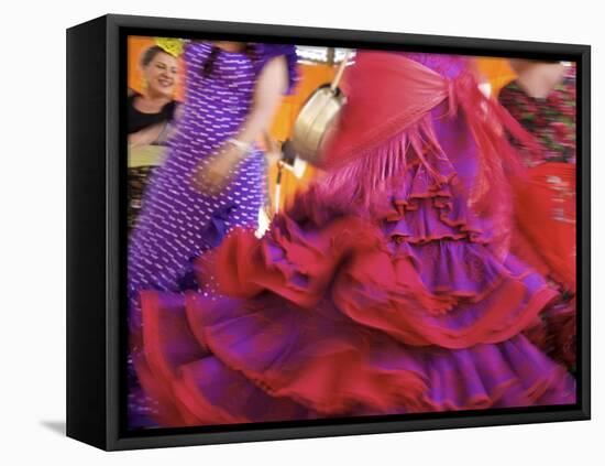 Flamenco Dancers, Feria Del Caballo in Jerez De La Frontera, Andalusia, Spain-Katja Kreder-Framed Premier Image Canvas