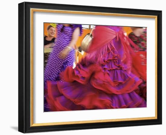 Flamenco Dancers, Feria Del Caballo in Jerez De La Frontera, Andalusia, Spain-Katja Kreder-Framed Photographic Print