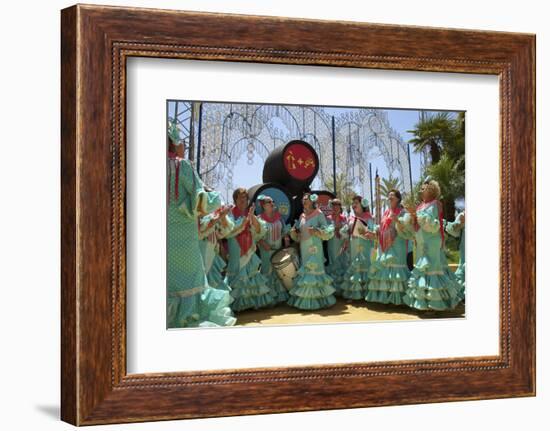 Flamenco Dancers, Feria Del Caballo in Jerez De La Frontera, Andalusia, Spain-Katja Kreder-Framed Photographic Print