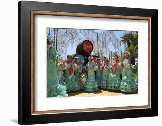 Flamenco Dancers, Feria Del Caballo in Jerez De La Frontera, Andalusia, Spain-Katja Kreder-Framed Photographic Print