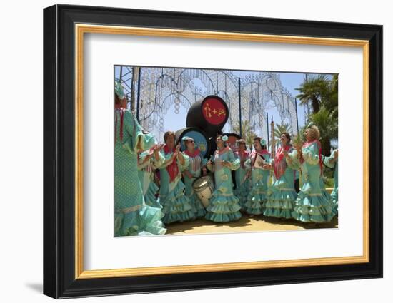 Flamenco Dancers, Feria Del Caballo in Jerez De La Frontera, Andalusia, Spain-Katja Kreder-Framed Photographic Print