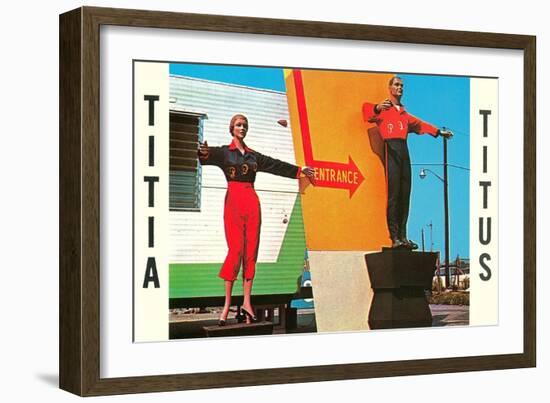 Flamenco Mannequins-null-Framed Art Print