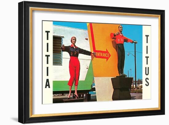 Flamenco Mannequins-null-Framed Art Print