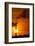 Flames and Smoke Billow from Natural Gas Flare at Valero Oil Refinery at Sunset-null-Framed Photographic Print