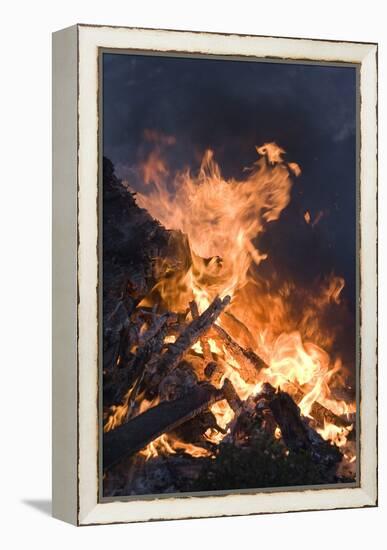 Flames From a Bonfire-Mark Williamson-Framed Premier Image Canvas